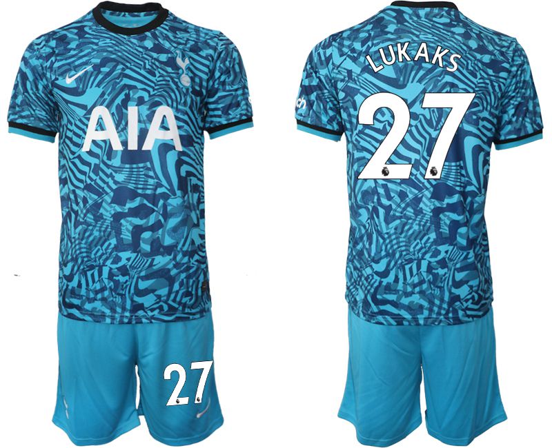 Men 2022-2023 Club Tottenham Hotspur away blue #27 Soccer Jersey->customized soccer jersey->Custom Jersey